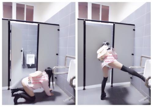 萝莉福利姬@小韵仙子 – 男厕露出[66P/63M]-福利好好看