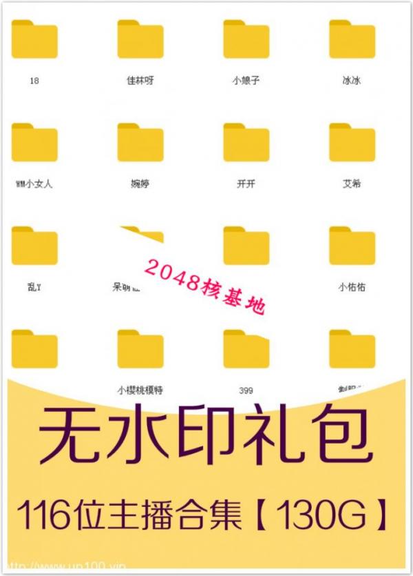 无水印大合集礼包，合计130G，116位主播【130G】-福利好好看