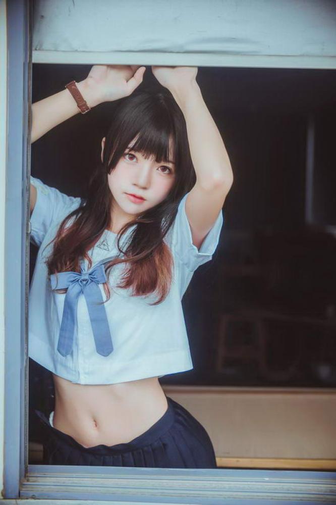 桜桃喵-蓝白水手服[39P]-福利好好看