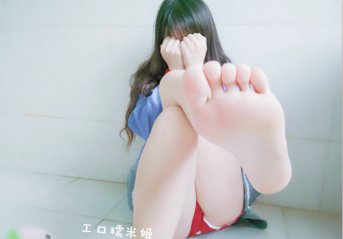 重磅福利-推特网红少女工口糯米姬第一弹 首发特典 蓝色JK+咩咩咩 图集*2-福利好好看