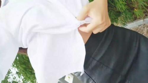 微博网络红人专区-微博红人@新橘猫系列之（12）定制版 野外制服 原版高清-福利好好看