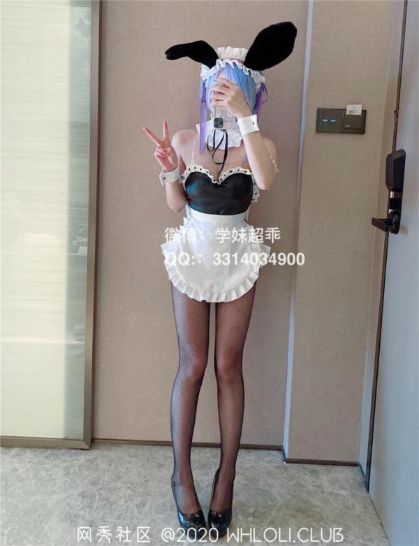 [视图][超萌白虎萝莉]咬一口小奈樱 – 雷姆COS女仆 [41P/1V]-福利好好看