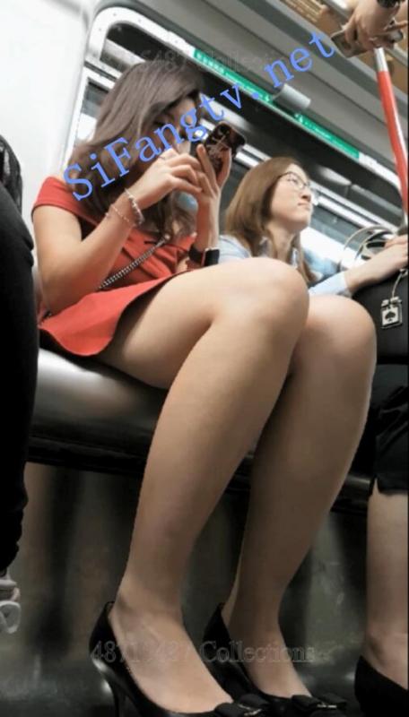 [CD抄底]487系列OL053-红裙美女有点意识的知道挡一下裙子-福利好好看