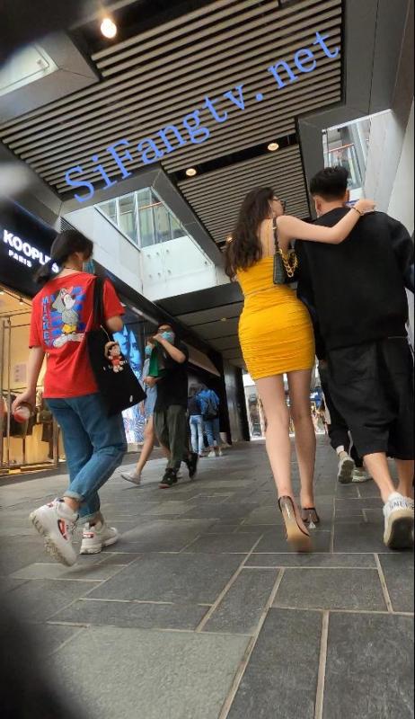 [首发CD]名门夜宴2020街拍系列07-极品身材黄包臀裙美女-福利好好看