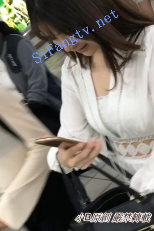[CD抄底]小B系列70-白洋裙美女内裤勒出性感的鲍鱼形状-福利好好看