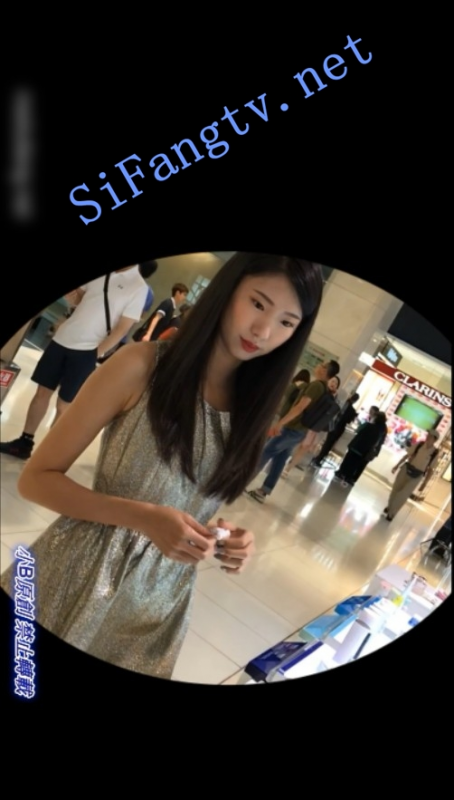 [CD抄底]小B系列82-化妆品活動的美女模特蓝色内内前后CD-福利好好看