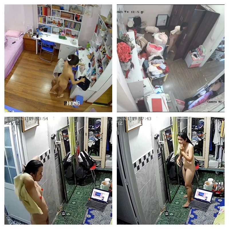 [精品TP]家庭网络破解摄像头❤️眼镜学生妹家庭日常生活学习107V-福利好好看