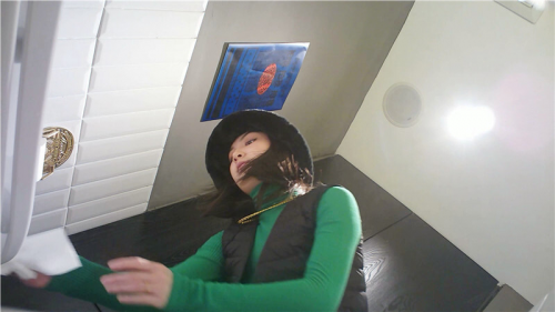 商场女厕近距离偷窥绿衣美女的多毛小黑鲍-福利好好看