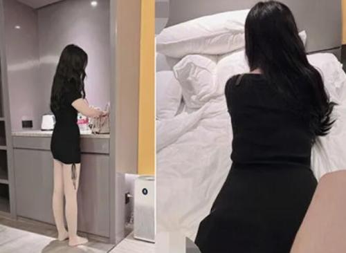 姐姐被驯服后，每天想要，她穿的裙子好仙女，做饭背影好美！齐逼短裙丝袜美腿诱惑，色弟弟要精尽人亡-福利好好看