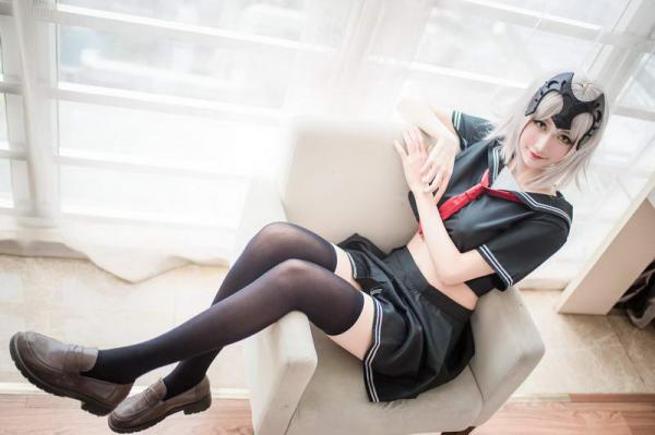 网红coser@木绵绵OwO – 贞德（黑） [23P]-福利好好看