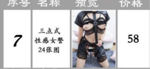 微博红人@（桃桃酱）系列（07）价值58元黑丝情趣三点式女警服原版高清图包（24P）[28.98M]-福利好好看