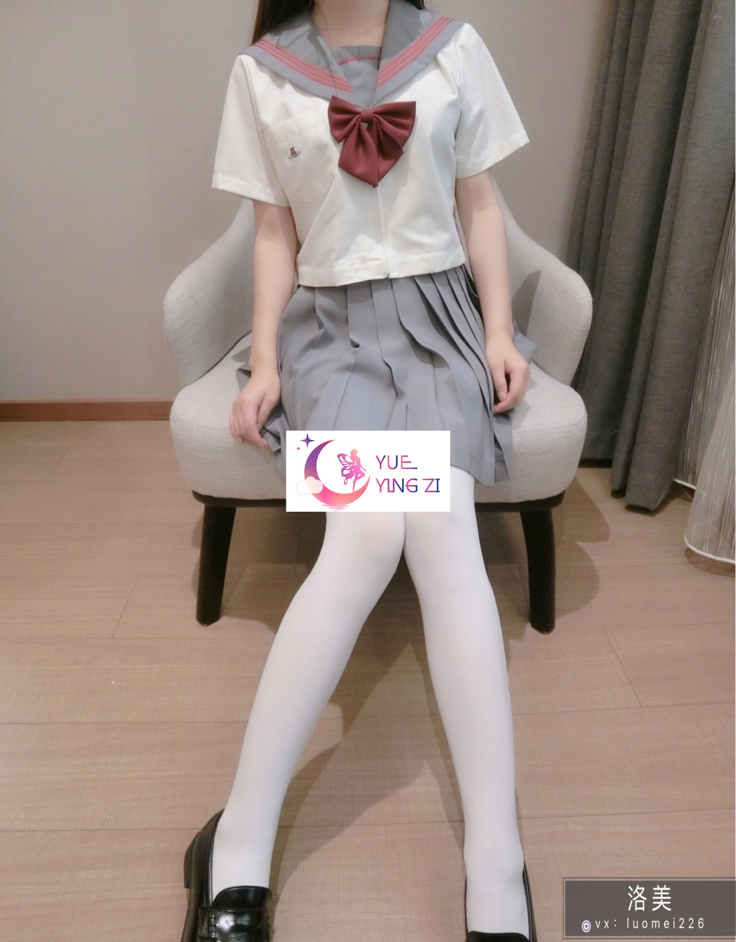洛美 – JK白丝**ZW 【28P+3V】-福利岛