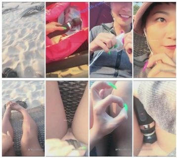 ▲▲【麦色比基尼姐姐】短发极品小姐姐更衣间沙滩自卫骚-福利岛